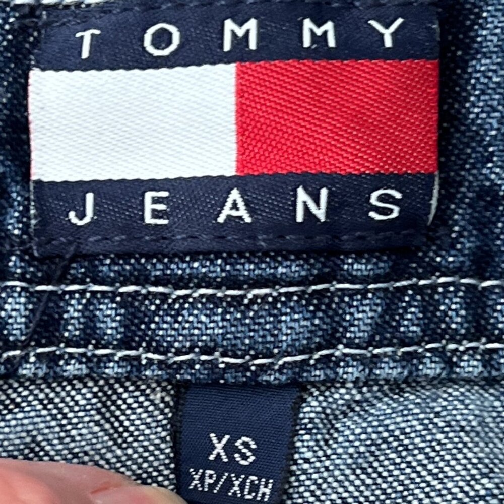 Like New Vintage Women's Tommy Hilfiger Demin Bib Overall Shorts - Size XS - Picture 5 of 11